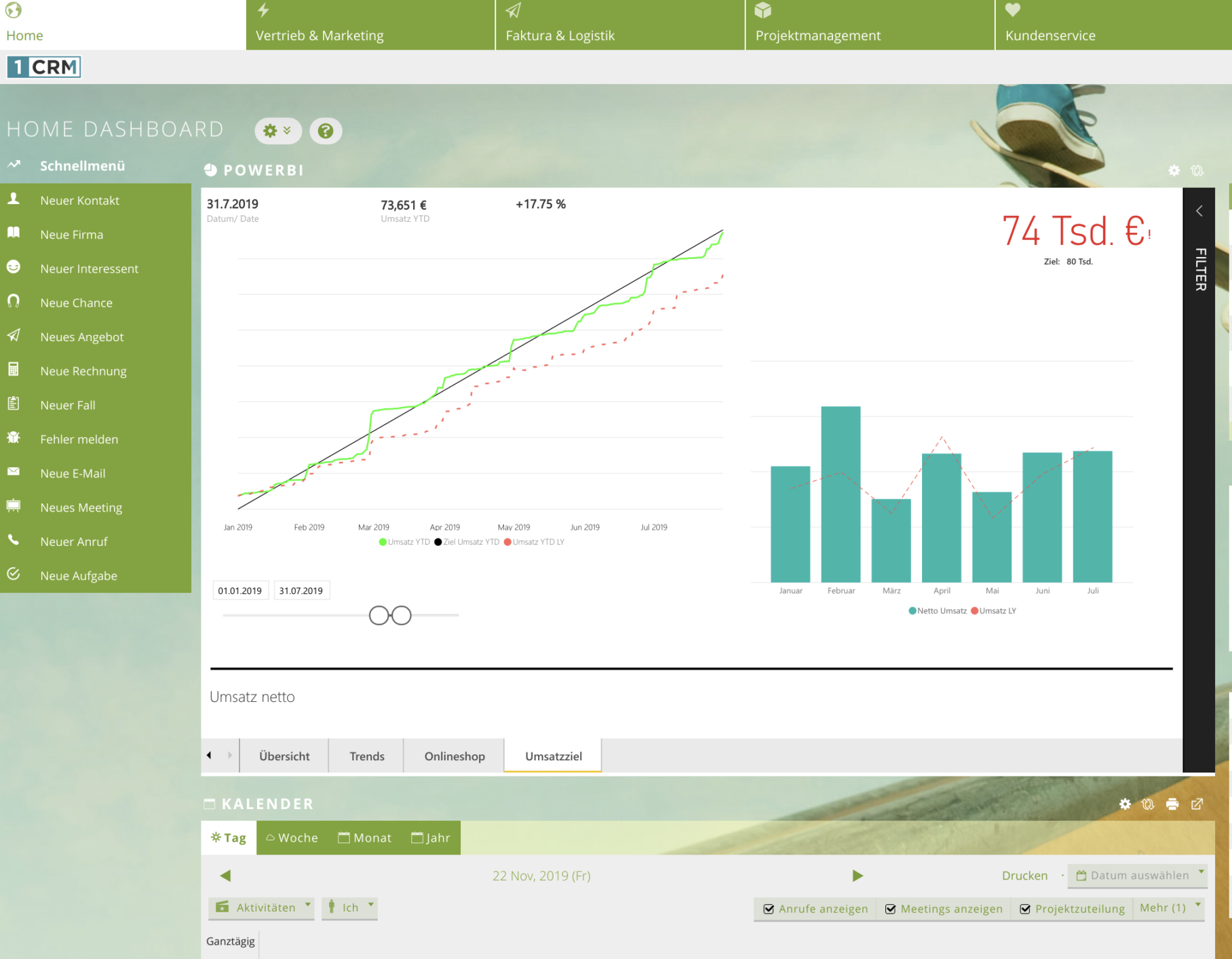 CRM Microsoft Power BI-Integration