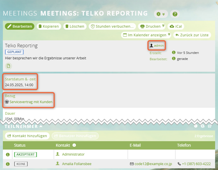 How-to: Meeting, das durch den Workflow erstellt wurde