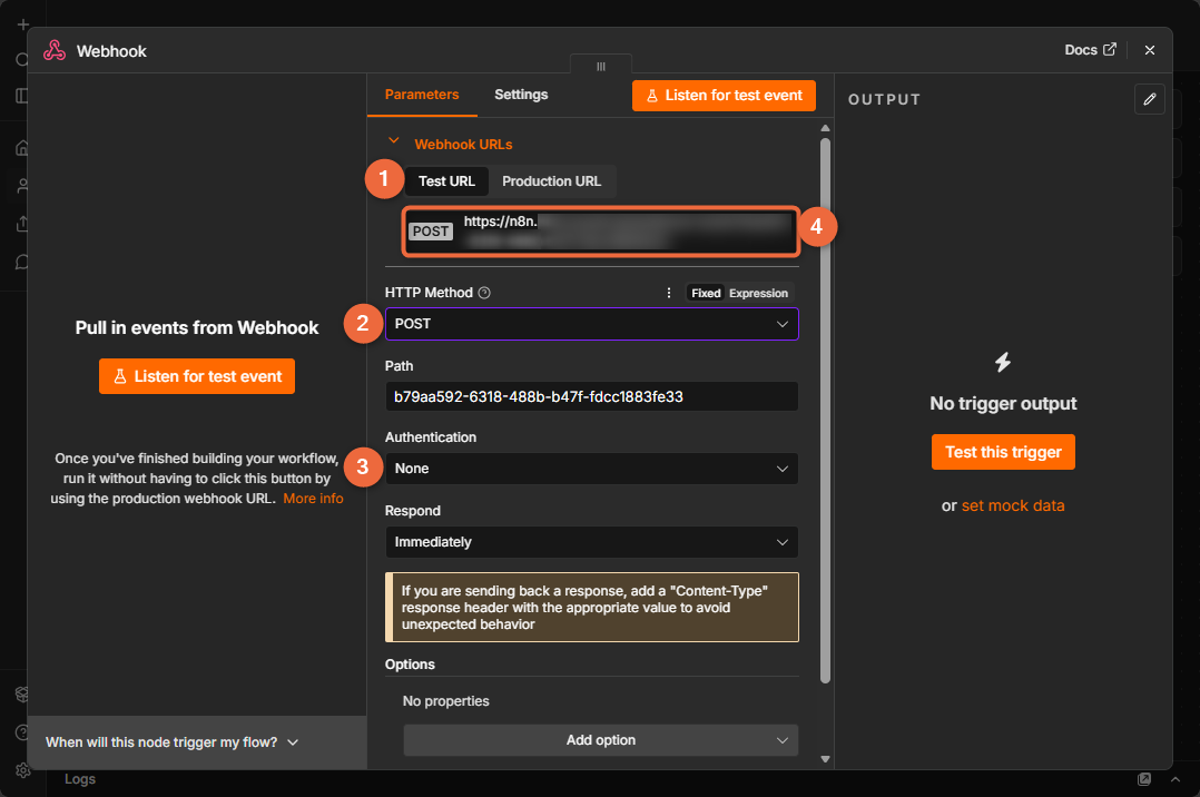 n8n: Webhook einrichten