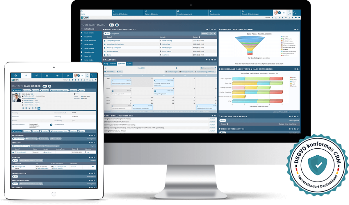 Responsive CRM-Software - Kundenverwaltung