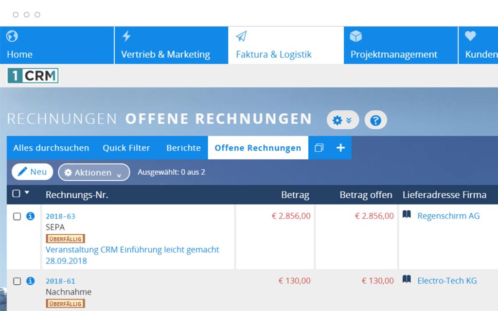 CRM-Funktionen Kommunikation